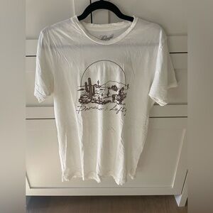 Midnight Rider White and Brown Graphic Tee